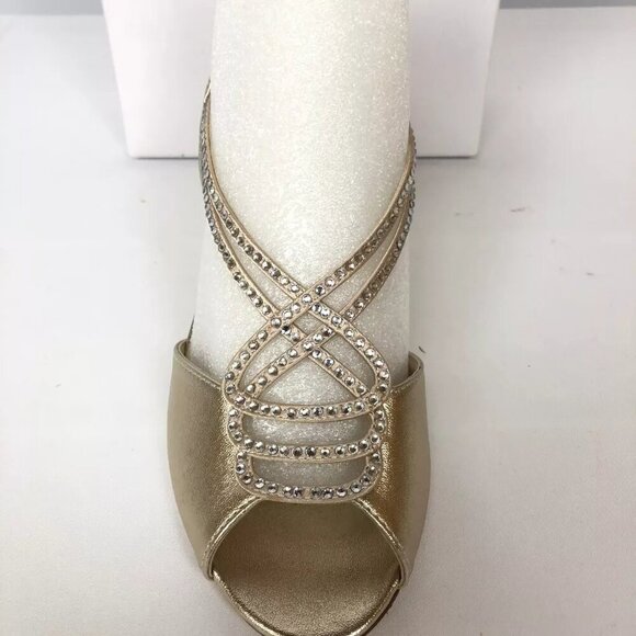 Caparros Women's Philomena Evening Wedding Sandals Gold Metallic Size 7.5M - Picture 5 of 8